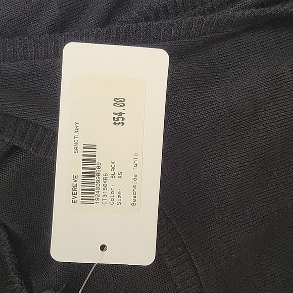 NWT Evereve XS black Beachside tunic - Picture 6 of 7